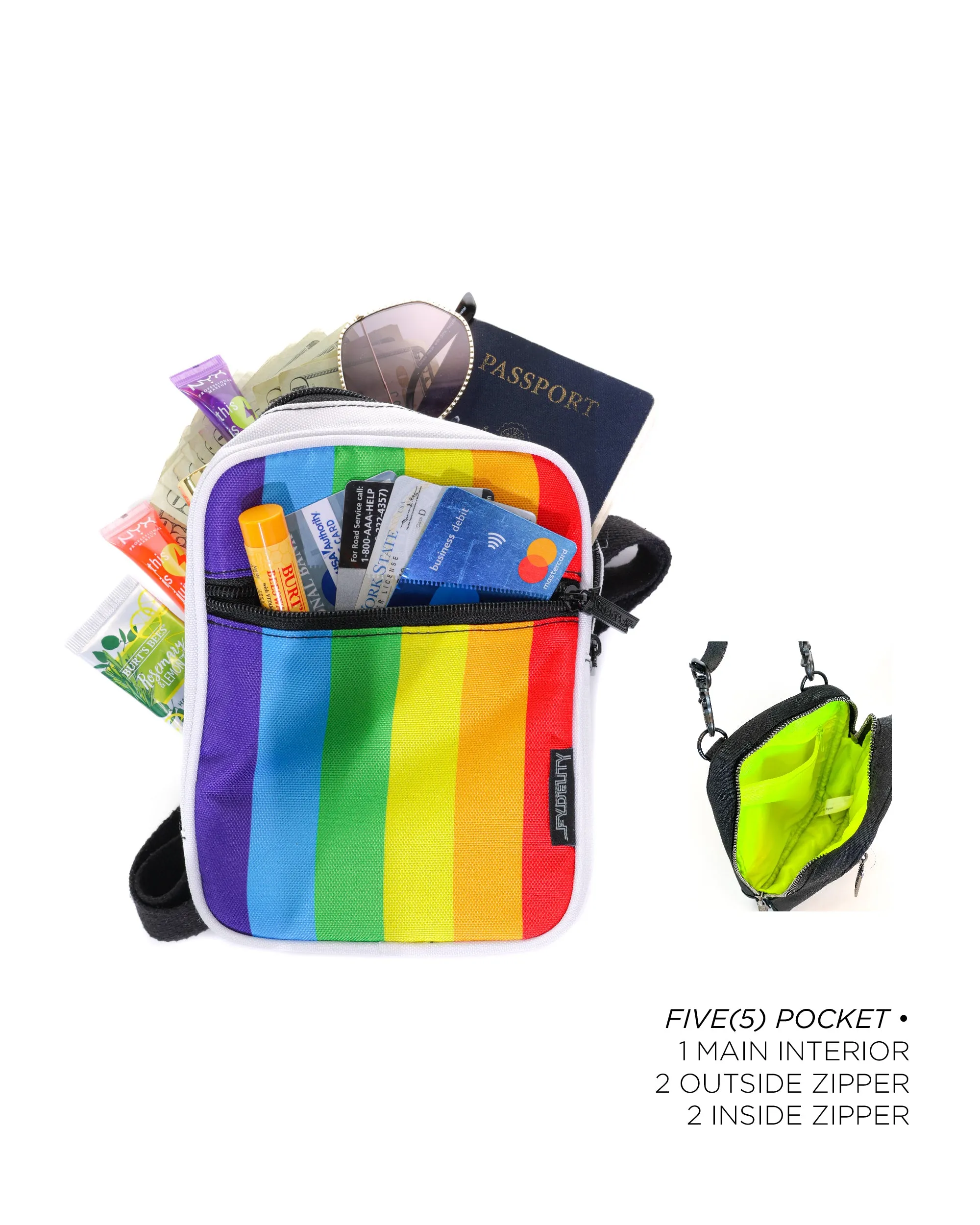 Sidekick |Crossbody Sling Bag |PRIDE Rainbow Stripe