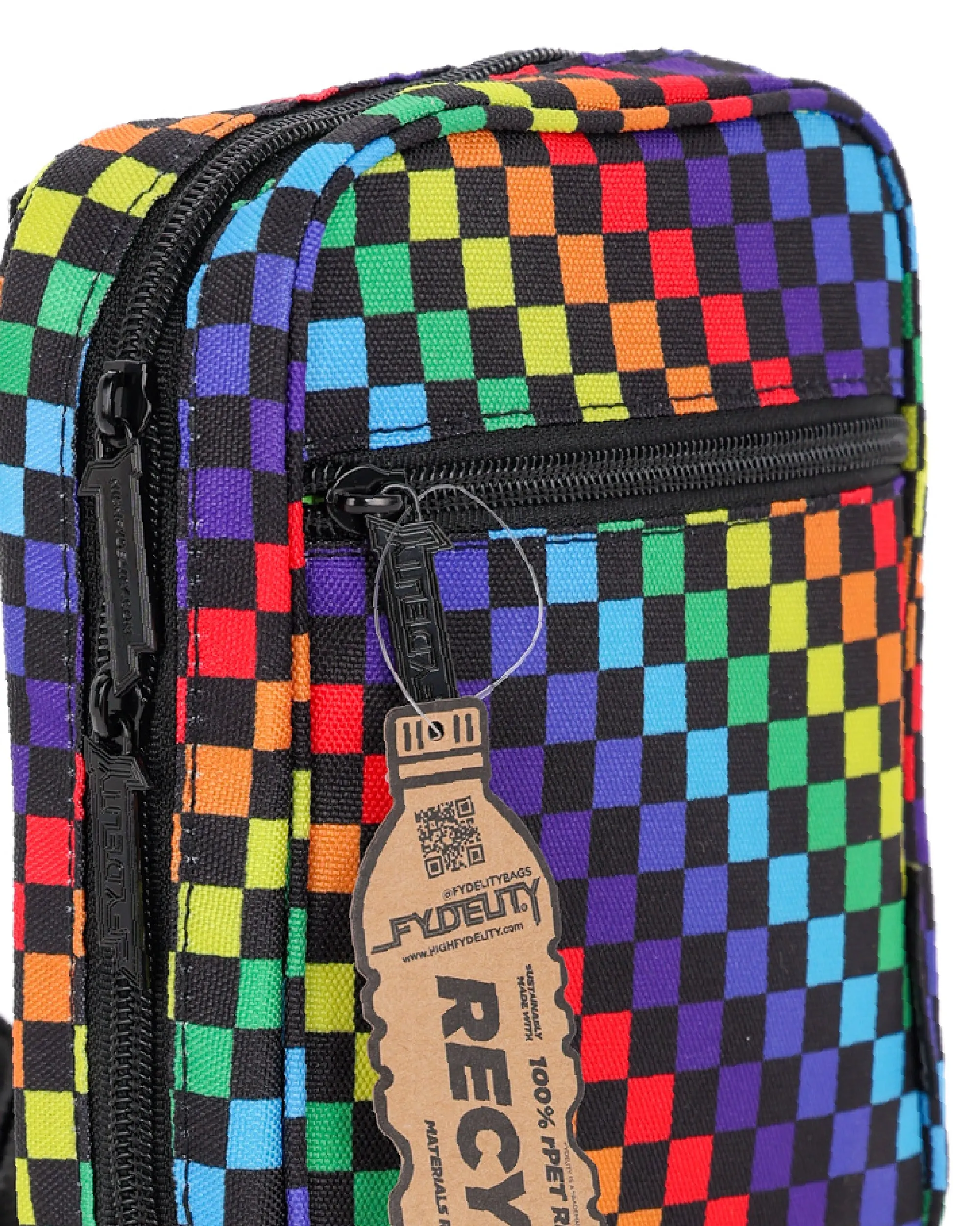 Sidekick | Crossbody Sling | Recycled RPET | INDY Rainbow Black