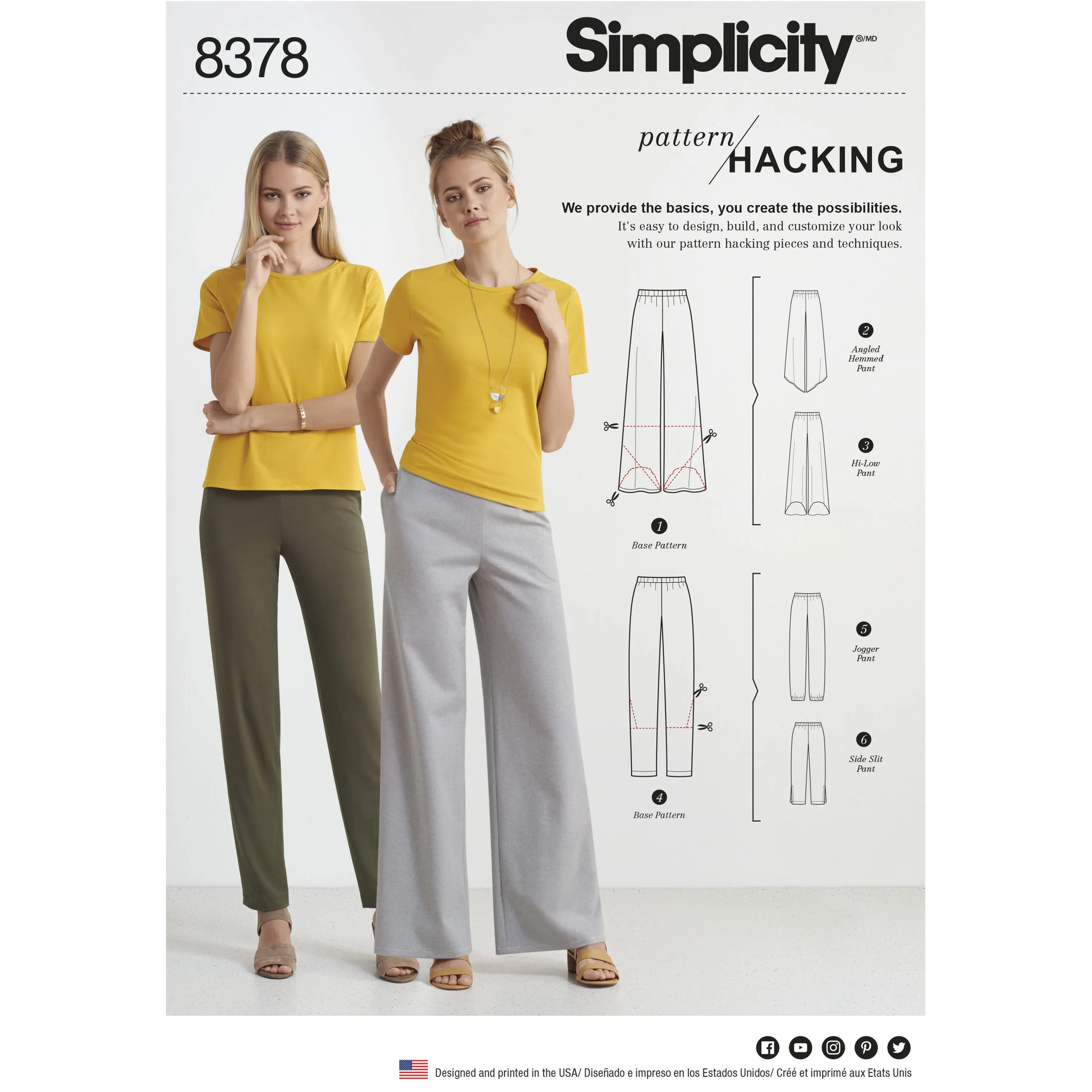 Simplicity Pattern 8378 Women's Knit Pant with Two Leg Widths