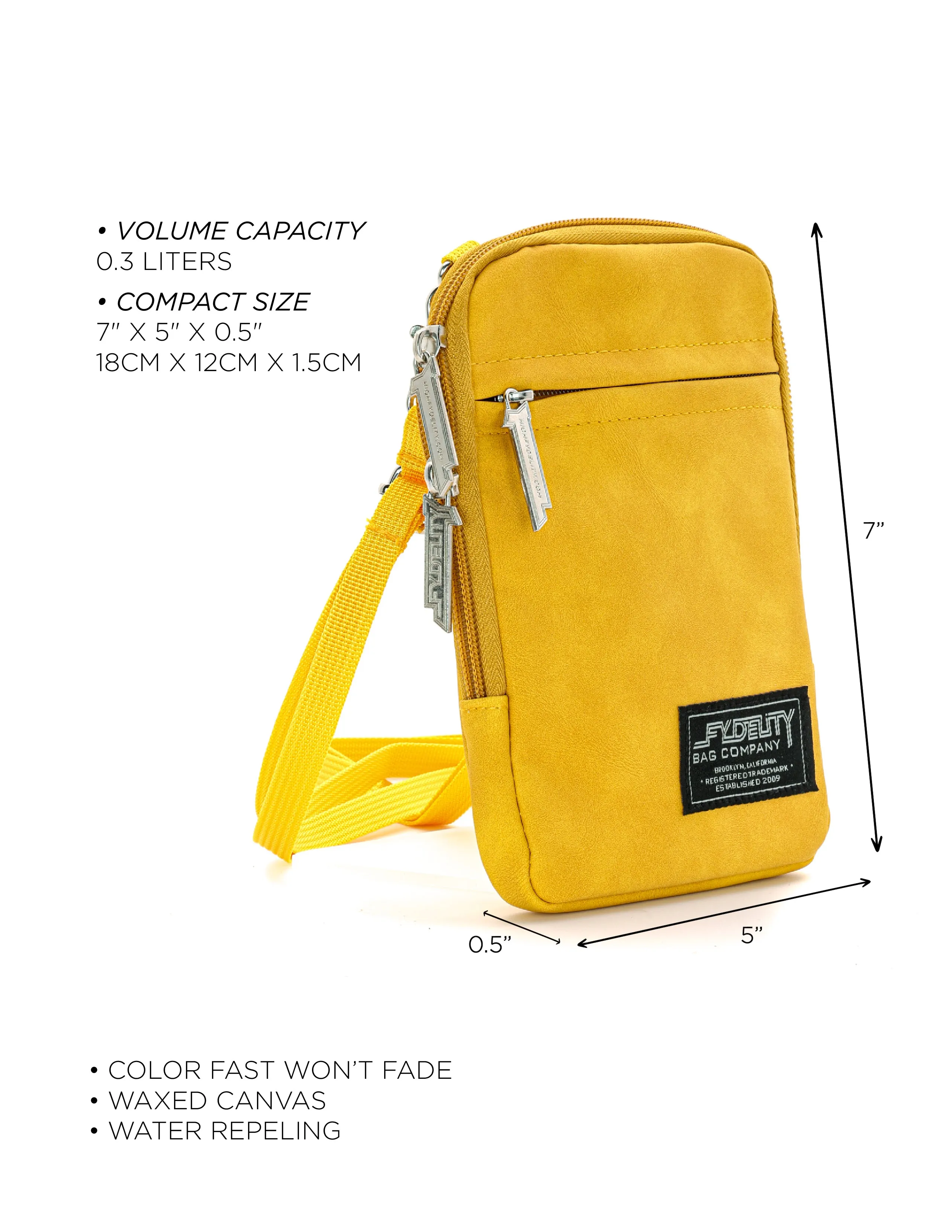 Slim Shady Bag | Crossbody | Vegan Mustard