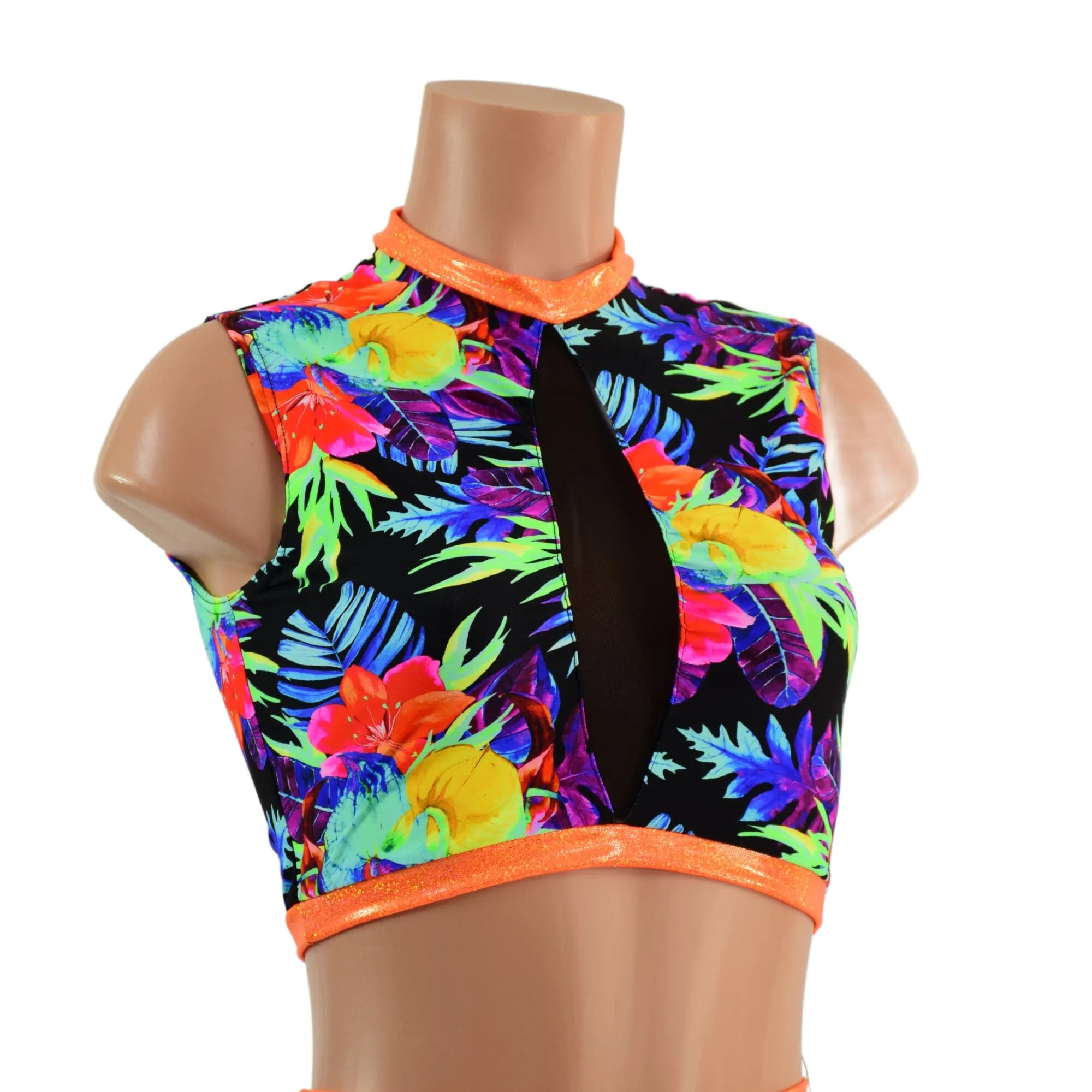 Sonic Bloom Keyhole Top with Inset Mesh Keyhole