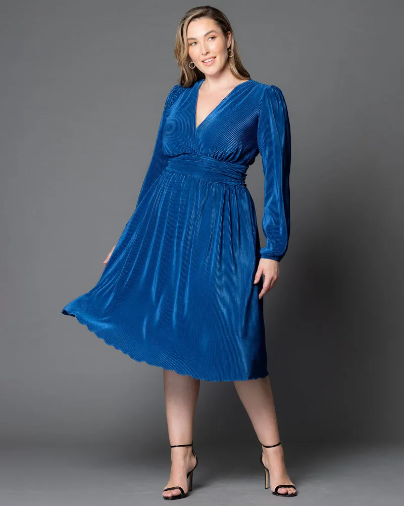 Sophie Long Sleeve Pleated Cocktail Dress - Sale!