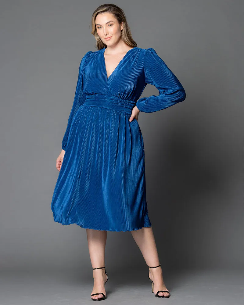 Sophie Long Sleeve Pleated Cocktail Dress - Sale!