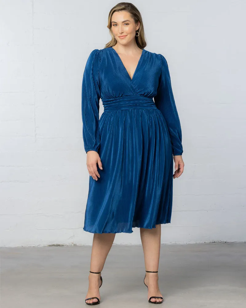 Sophie Long Sleeve Pleated Cocktail Dress - Sale!