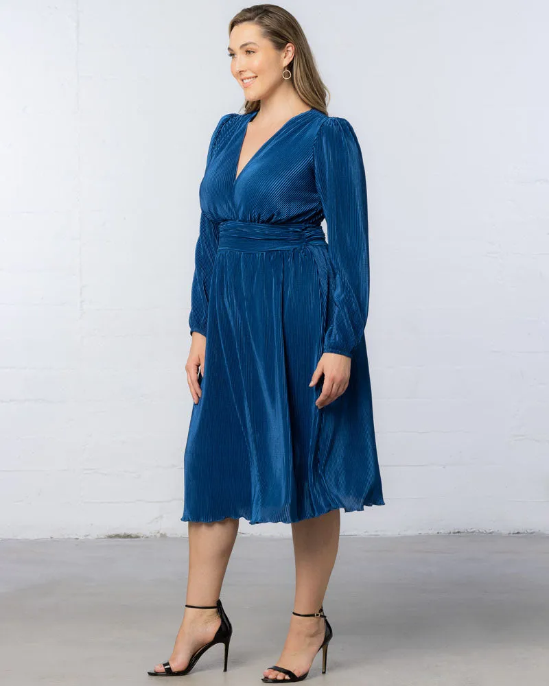 Sophie Long Sleeve Pleated Cocktail Dress - Sale!