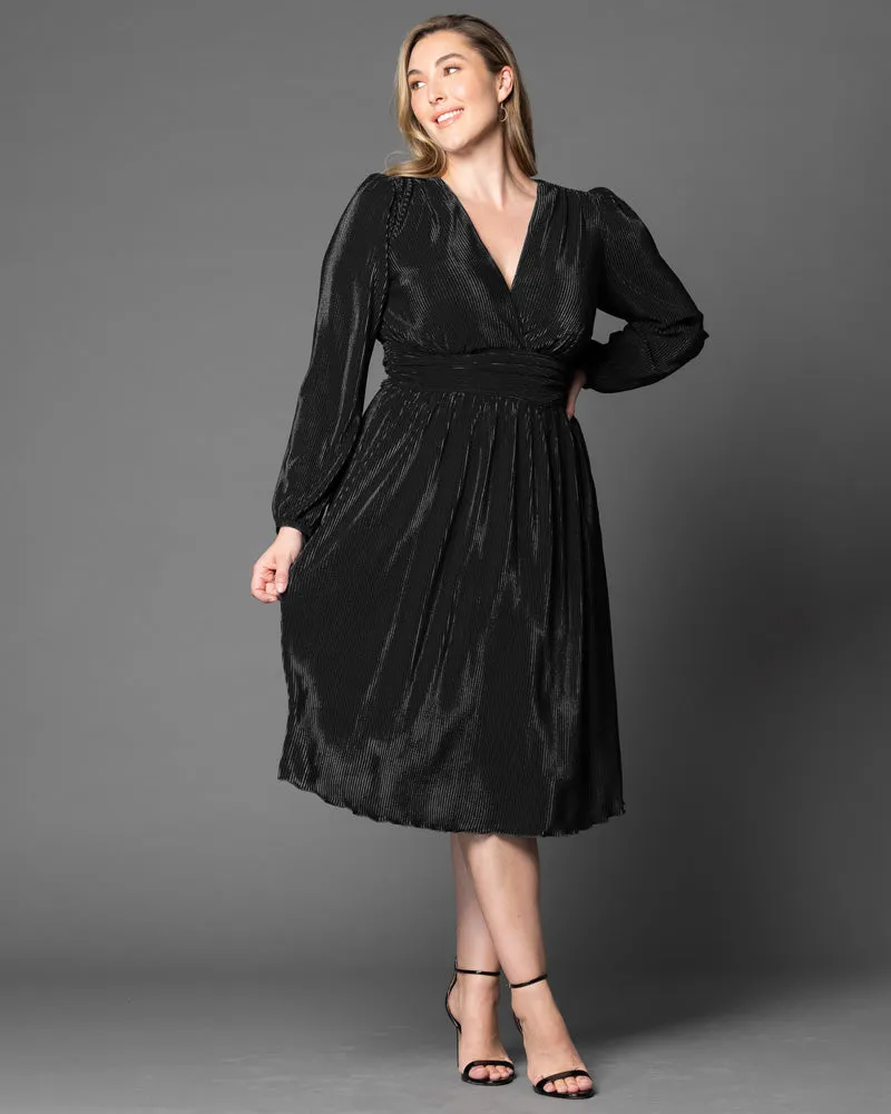 Sophie Long Sleeve Pleated Cocktail Dress - Sale!