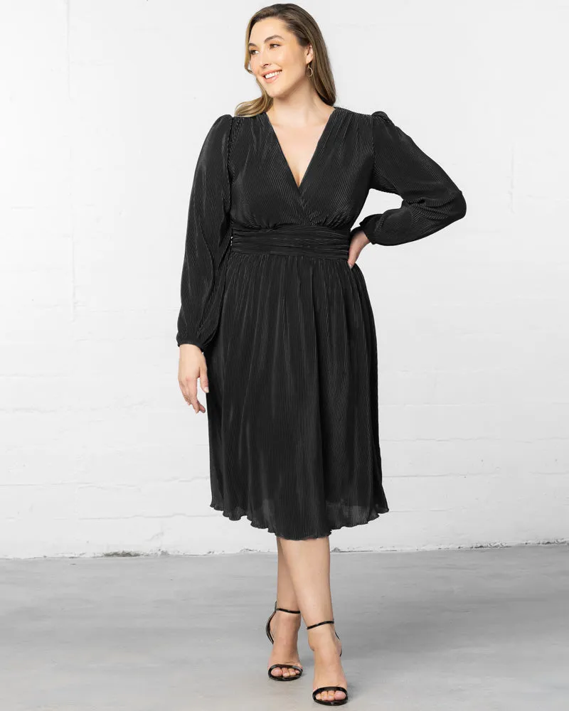 Sophie Long Sleeve Pleated Cocktail Dress - Sale!