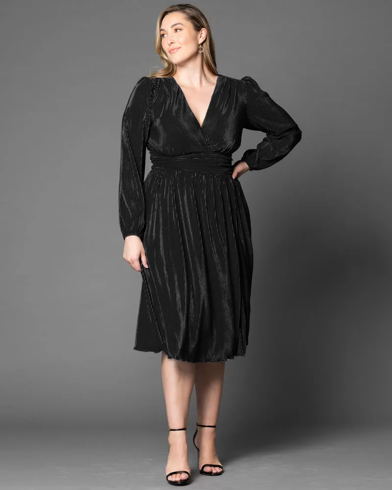 Sophie Long Sleeve Pleated Cocktail Dress - Sale!