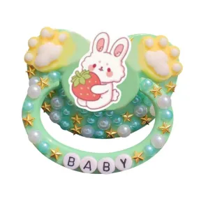 Strawbunny Baby Mint Deco Pacifier