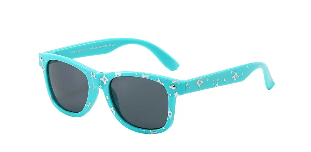 Sugar II Sparkle Blue Sunglasses for Kids Ages 4-10