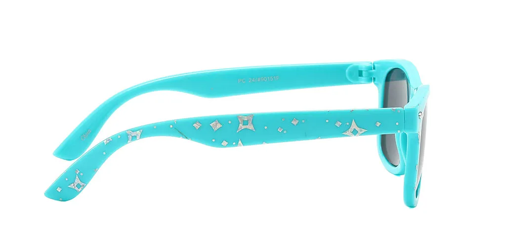 Sugar II Sparkle Blue Sunglasses for Kids Ages 4-10