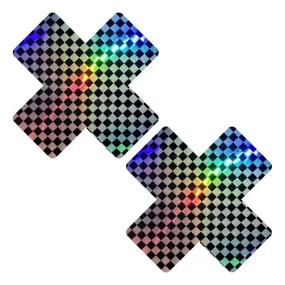 Talladega Trippin' Super Holographic Checkered X Pasties