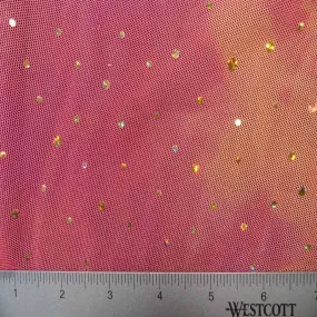 Tie Dye Holo Sequins Stretch Mesh