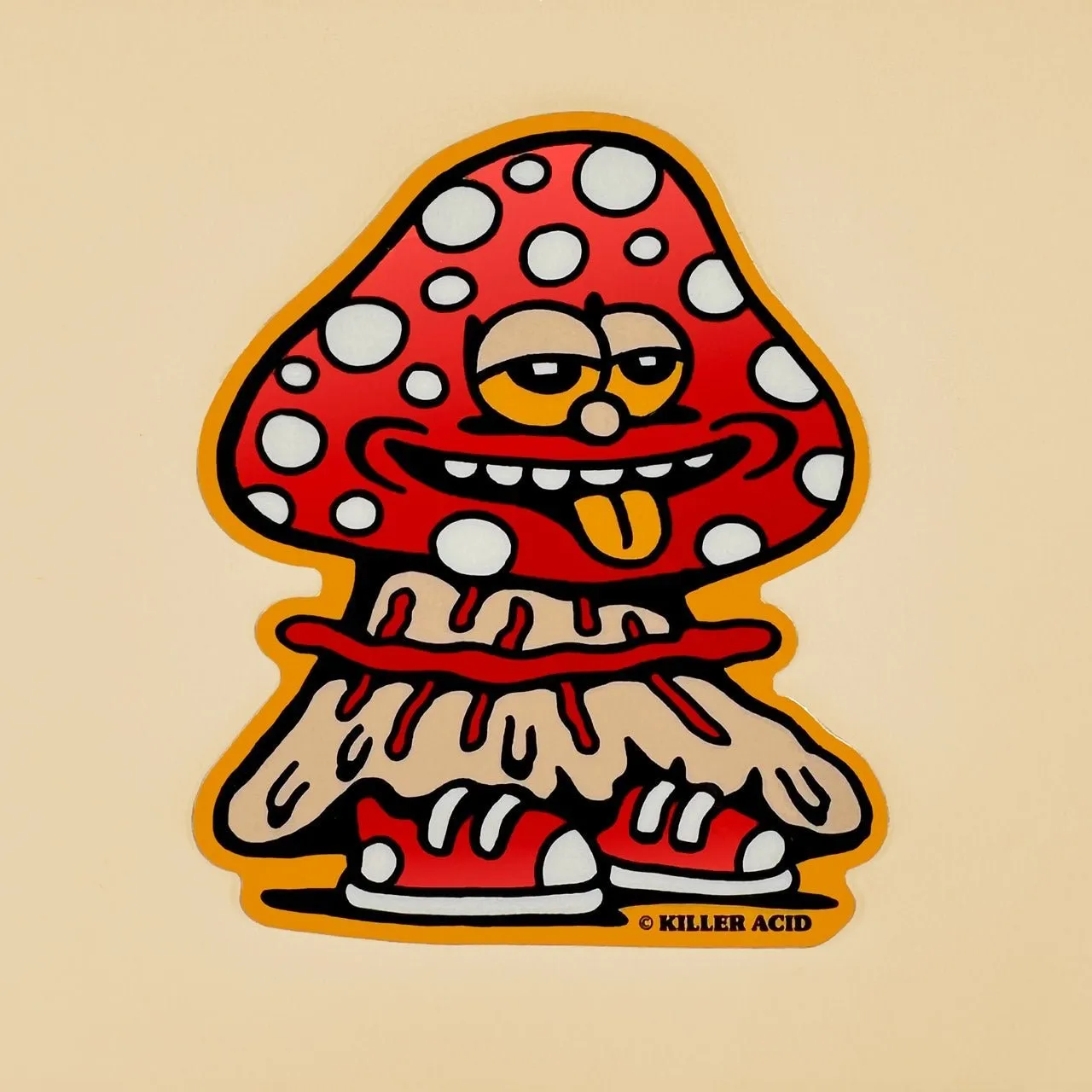 Toadstool Mushroom Metallic Sticker