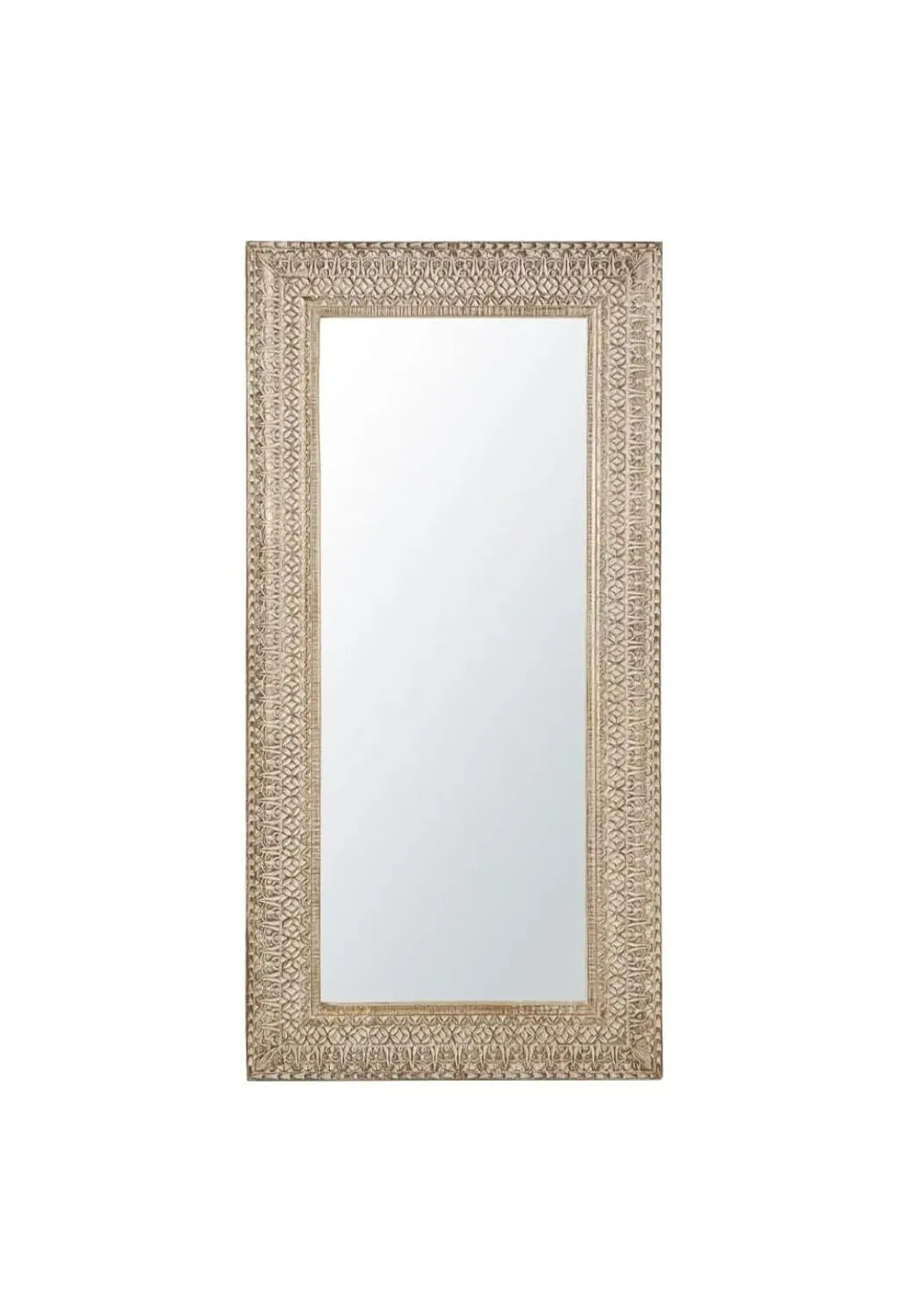 UPZING DECOR Mango Wood Wall Mirror Wall Hanging Frame Living Room Full Lenght Mirror | Rajasthani Mirror (36"x72" Inch)(Only Frame without Mirror)(Brown)