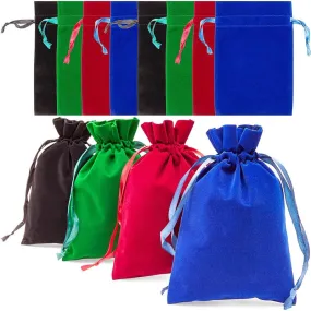 Velvet Tarot Rune Bag Bundle, 4 Colors (6 x 9 In, 12-Pack)