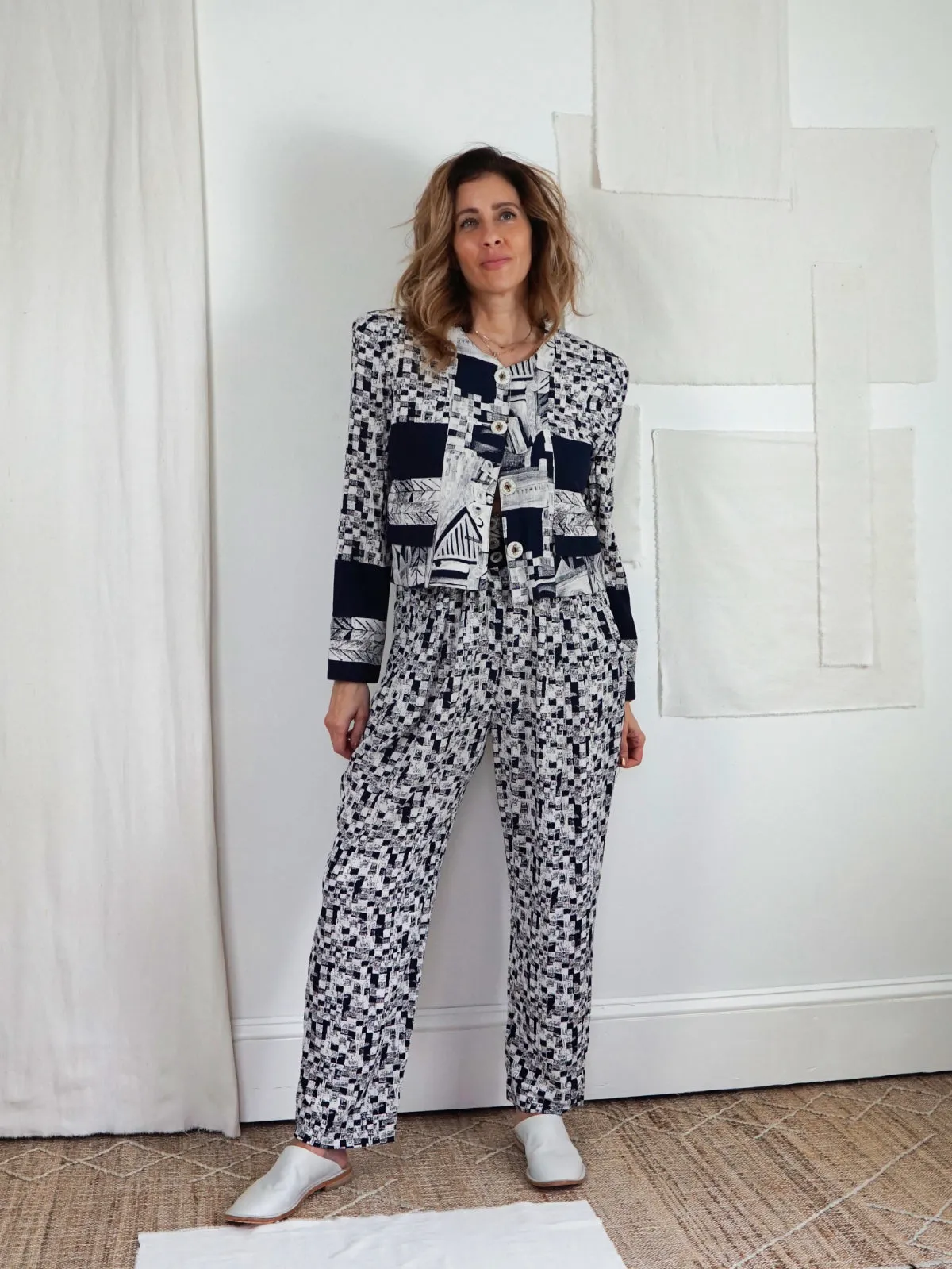 Vintage Digital Print Pant Set