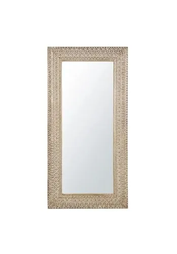 WILDWOOD Mango Wood Wall Mirror | Decorative | Wall Hanging | Frame without Mirror in Brown | Living Room | Full Lenght Mirror | Rajasthani Mirror (36"x72")(Only Frame without Mirror)