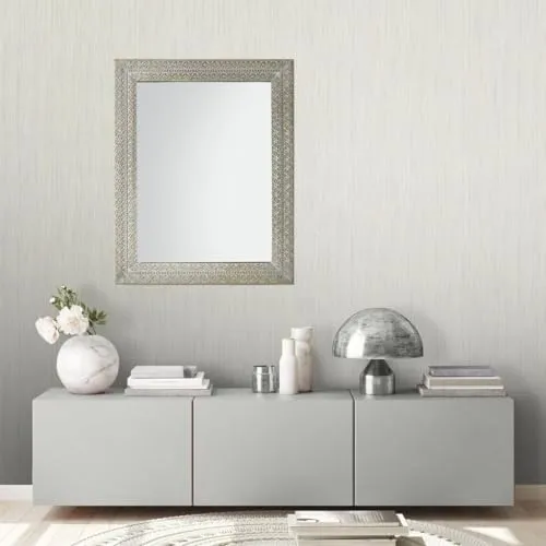 WILDWOOD Mango Wood Wall Mirror | Floral Wall Mirror Frame | Wall Hanging | without Mirror | Only Frame with Out Mirror (48"x36")(Natural Finish)