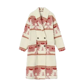 Women Kelly Reilly Yellowstone Beth Dutton Printed Long Coat | Womens Printed Long Coat