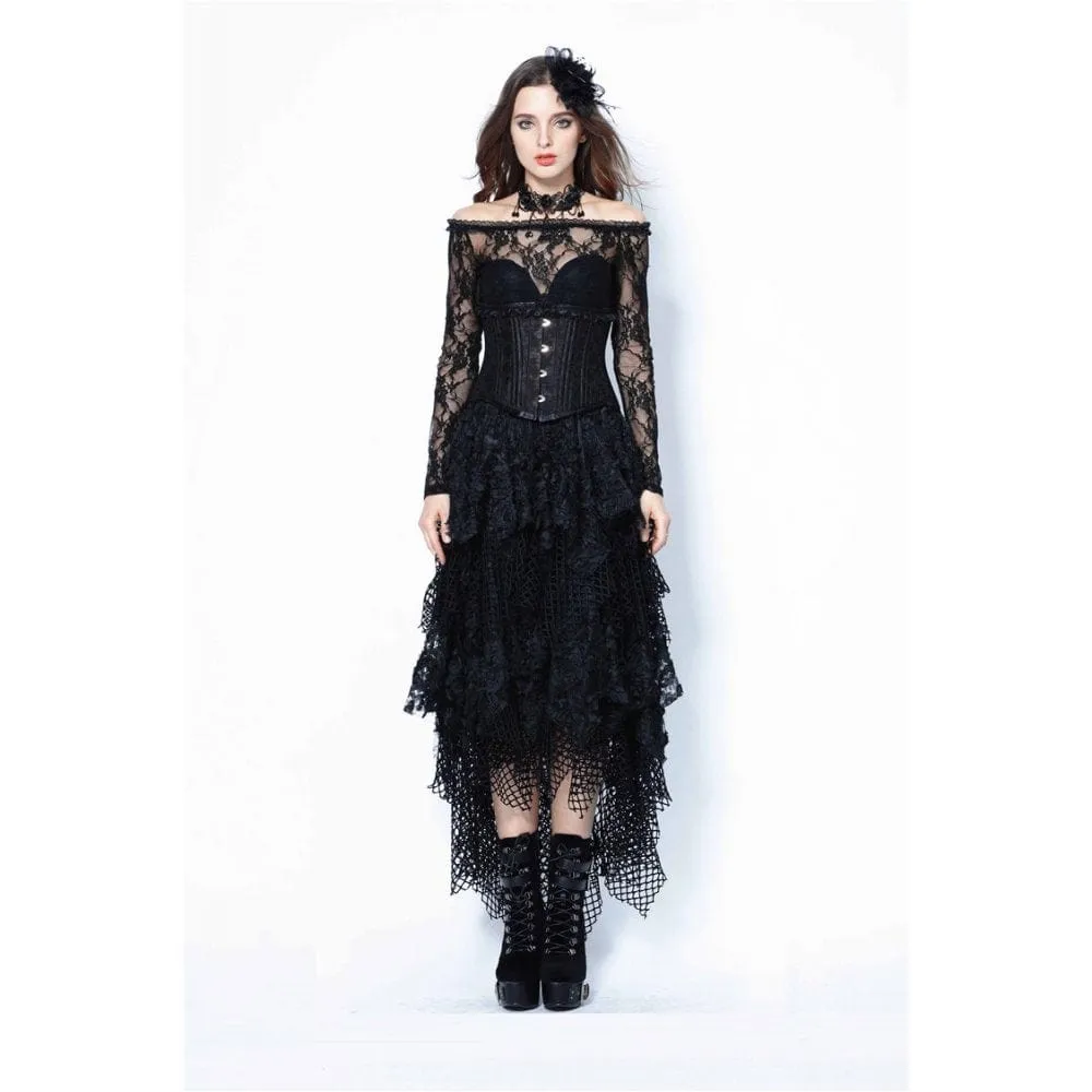 Women's Punk Multi-layered Mesh Skirt