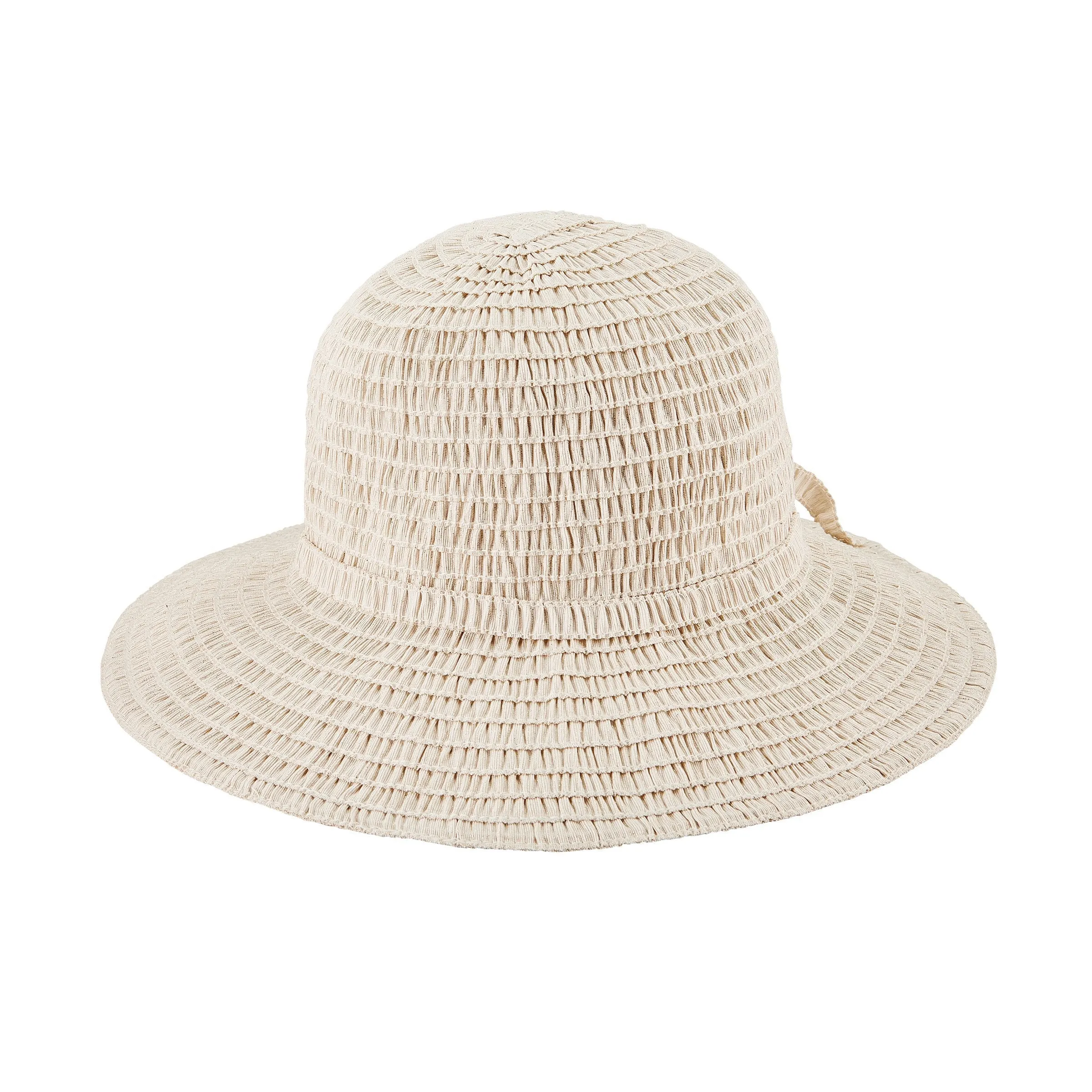 Women's Shimmery Ribbon Sun Hat