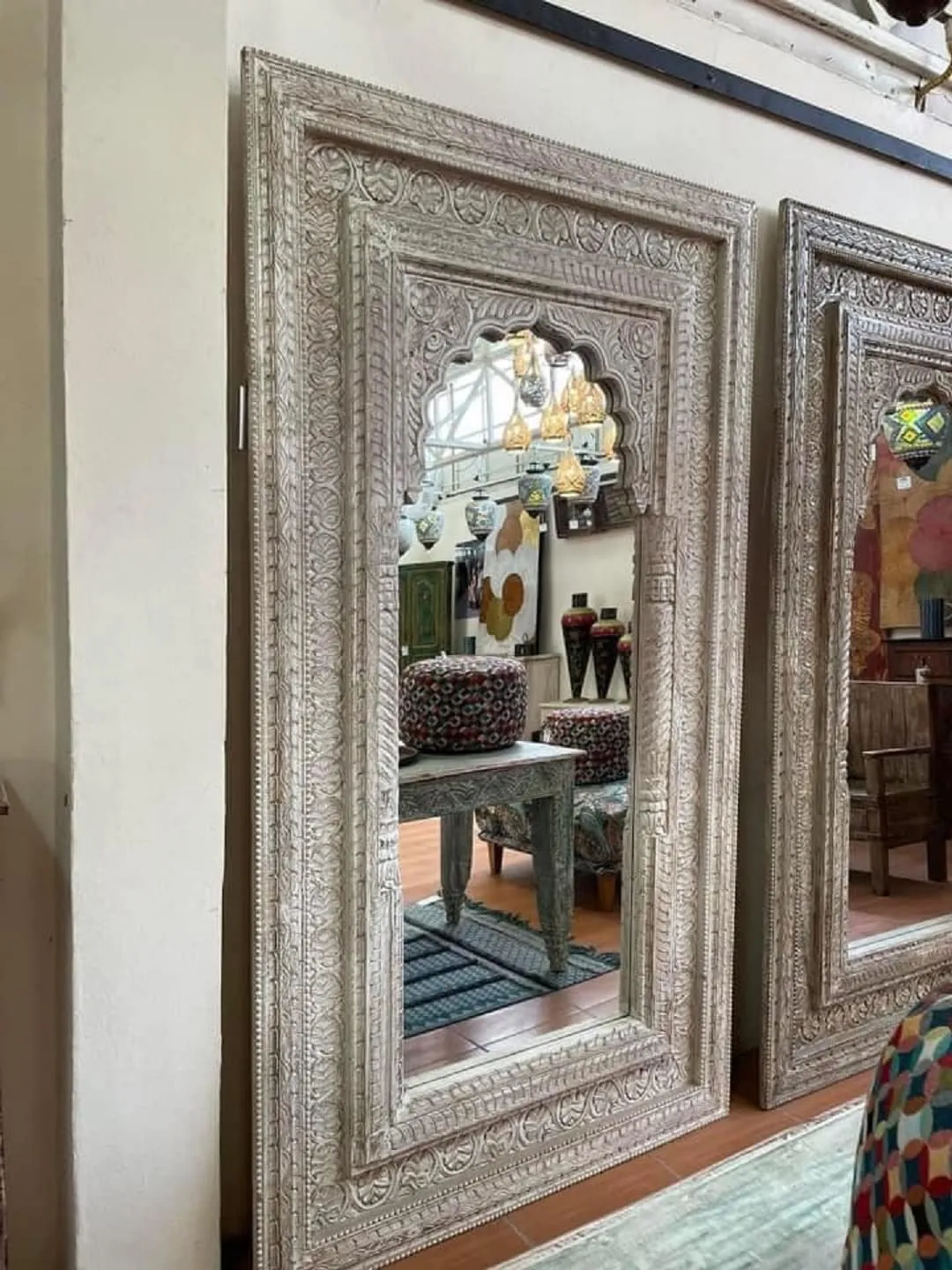 Wooden Mirrror Frame Solid Wood fine Carved Rectangle Mirror Frame