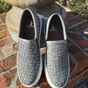 Woven Bronze Slip Ons