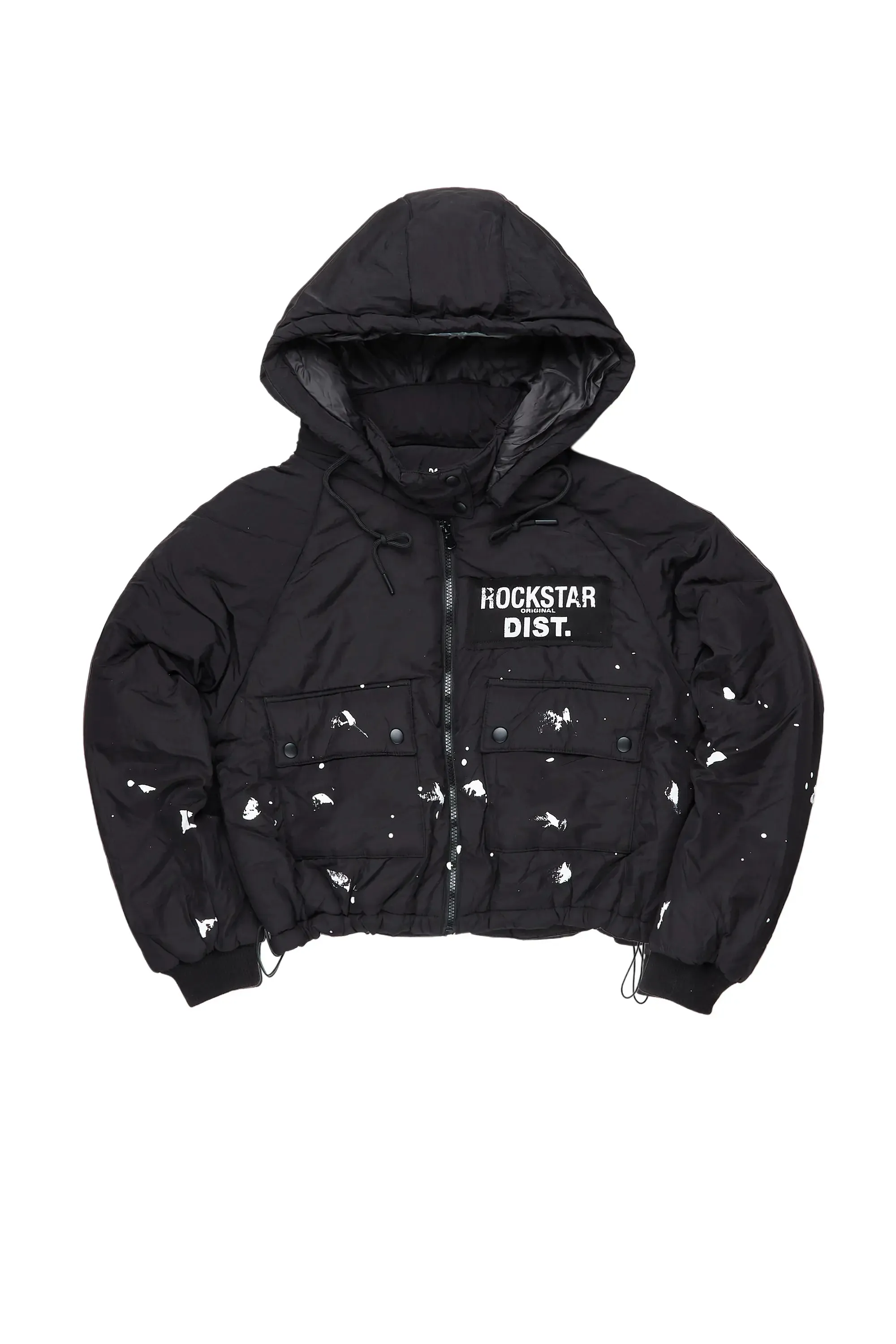 Zayla Black Art Dist. Puffer Jacket