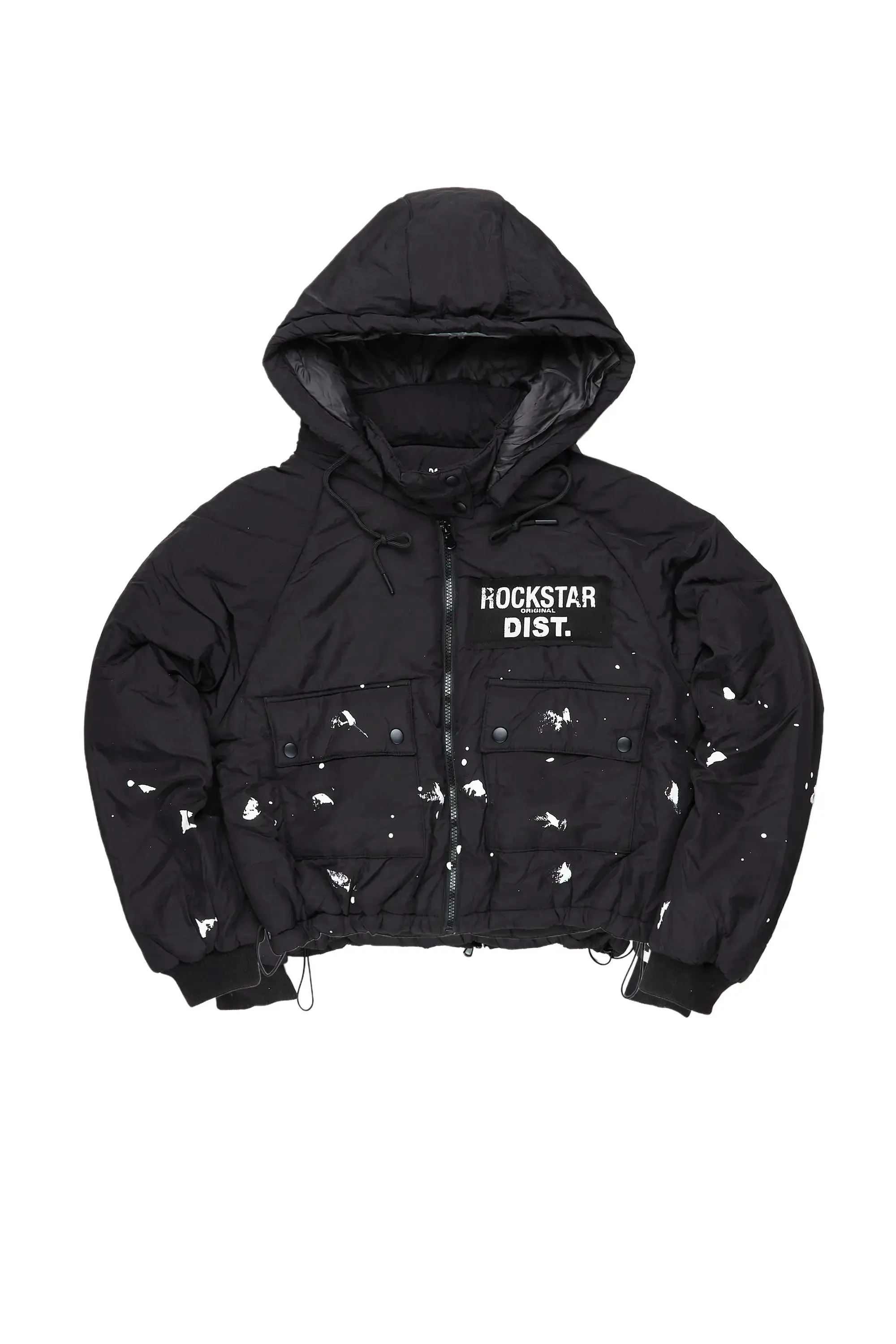 Zayla Black Art Dist. Puffer Jacket